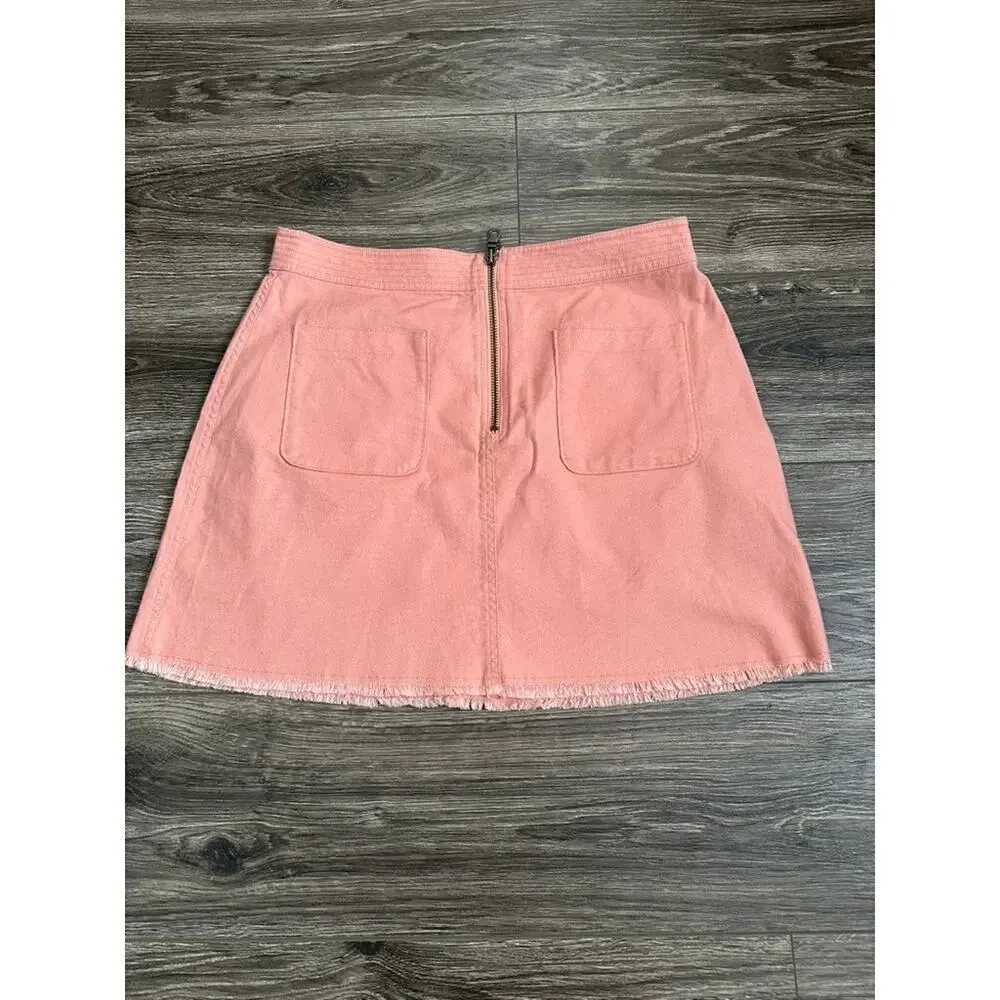 Madewell A-Line Zip Skirt Antique Coral size 12